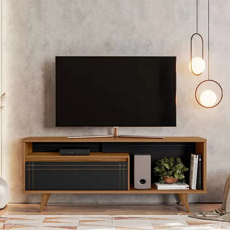 Rack Bancada NT 1315 Larg. 1.63m Freijó/Preto - Notável - Móveis furniture