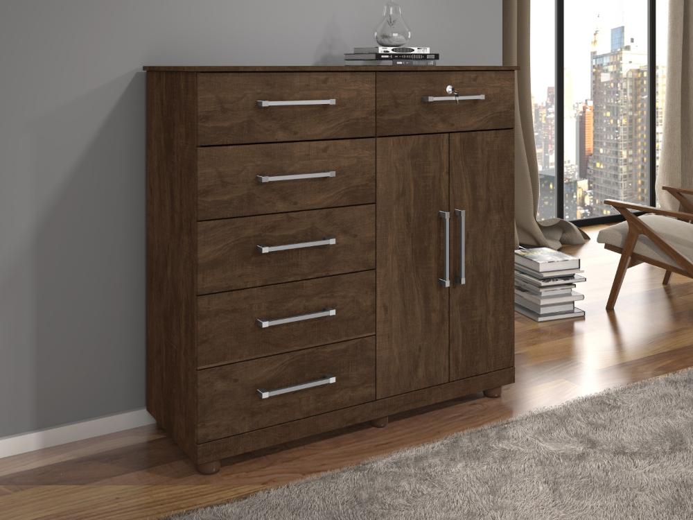 Cômoda 6 gavetas 2 portas Ref.: 021 – Ipe - Móveis furniture
