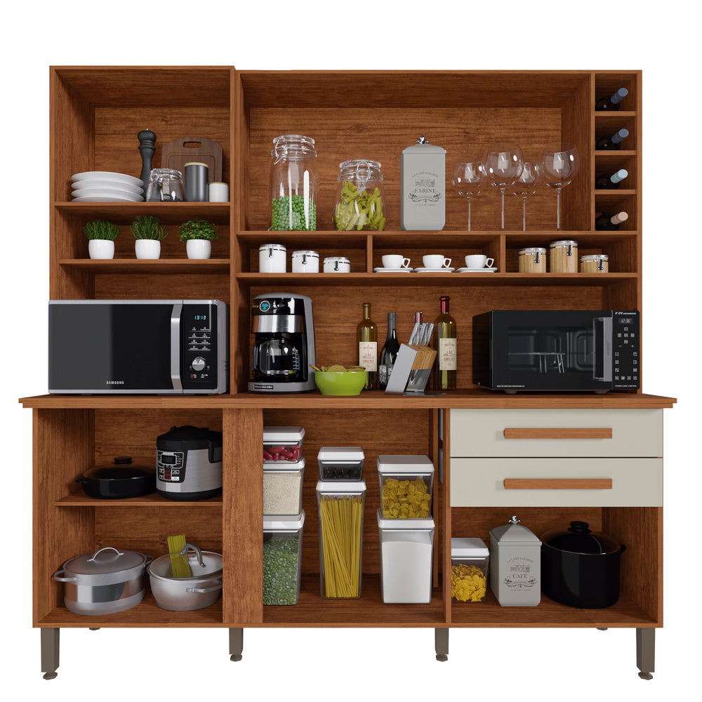 Kit Cozinha Alexia 1,80 Cinamono/Off White - Móveis furniture