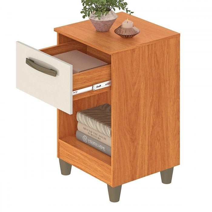 Mesa de Cabeceira Prada MC210 Cinamomo/Off White – FELLICCI