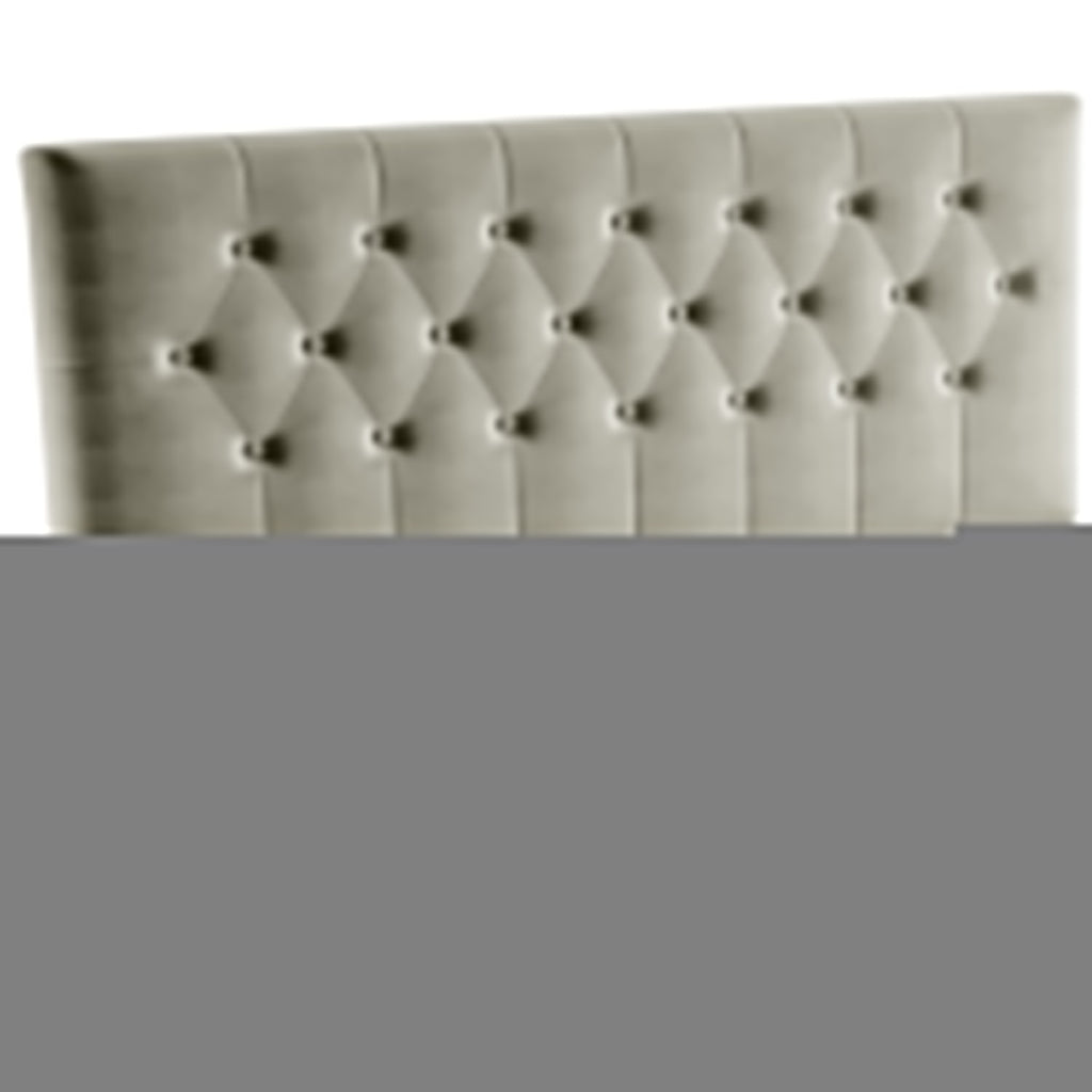 Cabeceira Casal Turim Veludo Bege B015 – LARMÓVEIS/TREVO ESTOFADOS