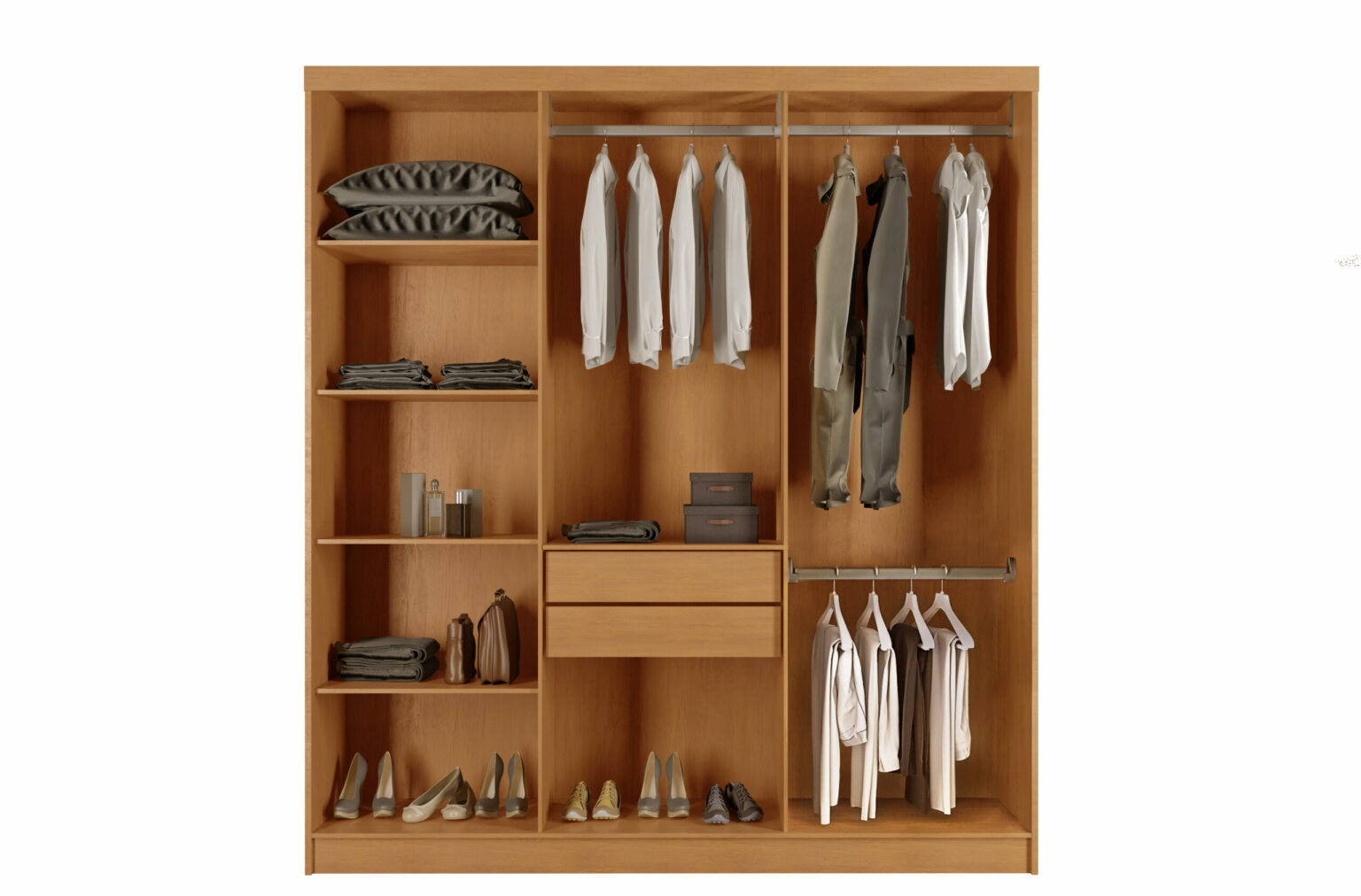 Guarda-Roupa 6 Portas Grécia 1,80 m Naturale/Off White - Móveis furniture