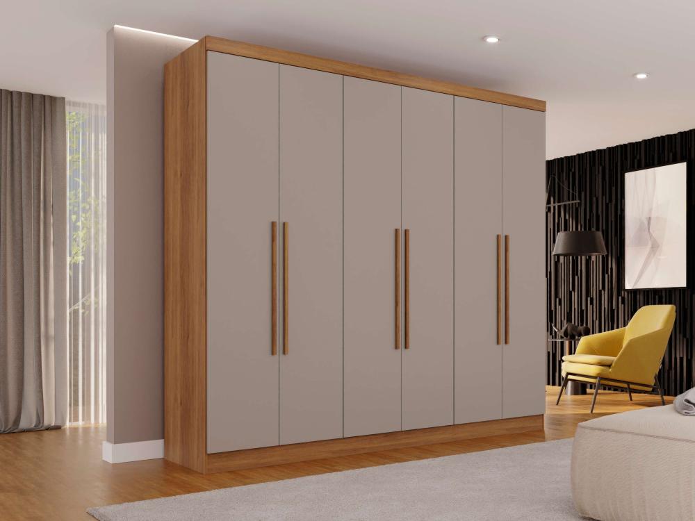 Roupeiro Coliseu 6P4G Cinamomo.Off White Salleto