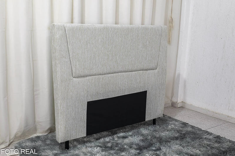 Cabeceira Queen Kyoto Malha Cinza Largura 1.60m - Móveis furniture
