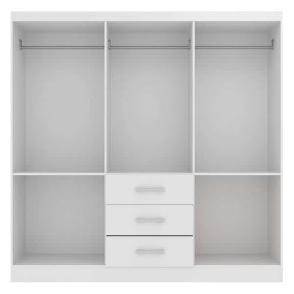GUARDA ROUPA SEVILHA 6P 3G – EVIDÊNCIA MÓVEIS BRANCO