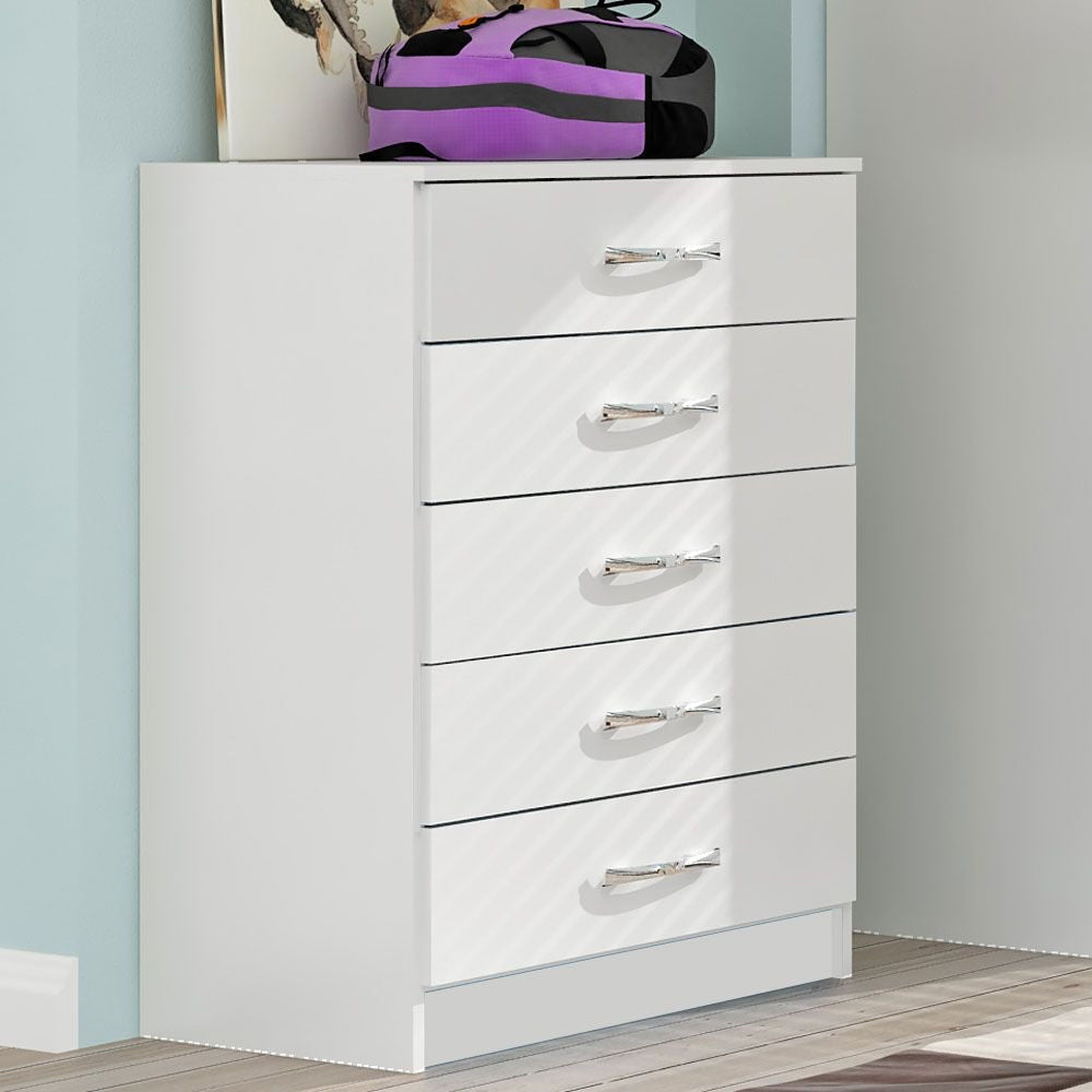 Cômoda com 5 gavetas Evidênce – Branca - Móveis furniture