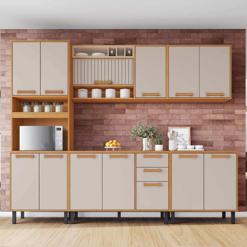 Cozinha Completa Nápoles Cinamono/Off White – ITATIAIA