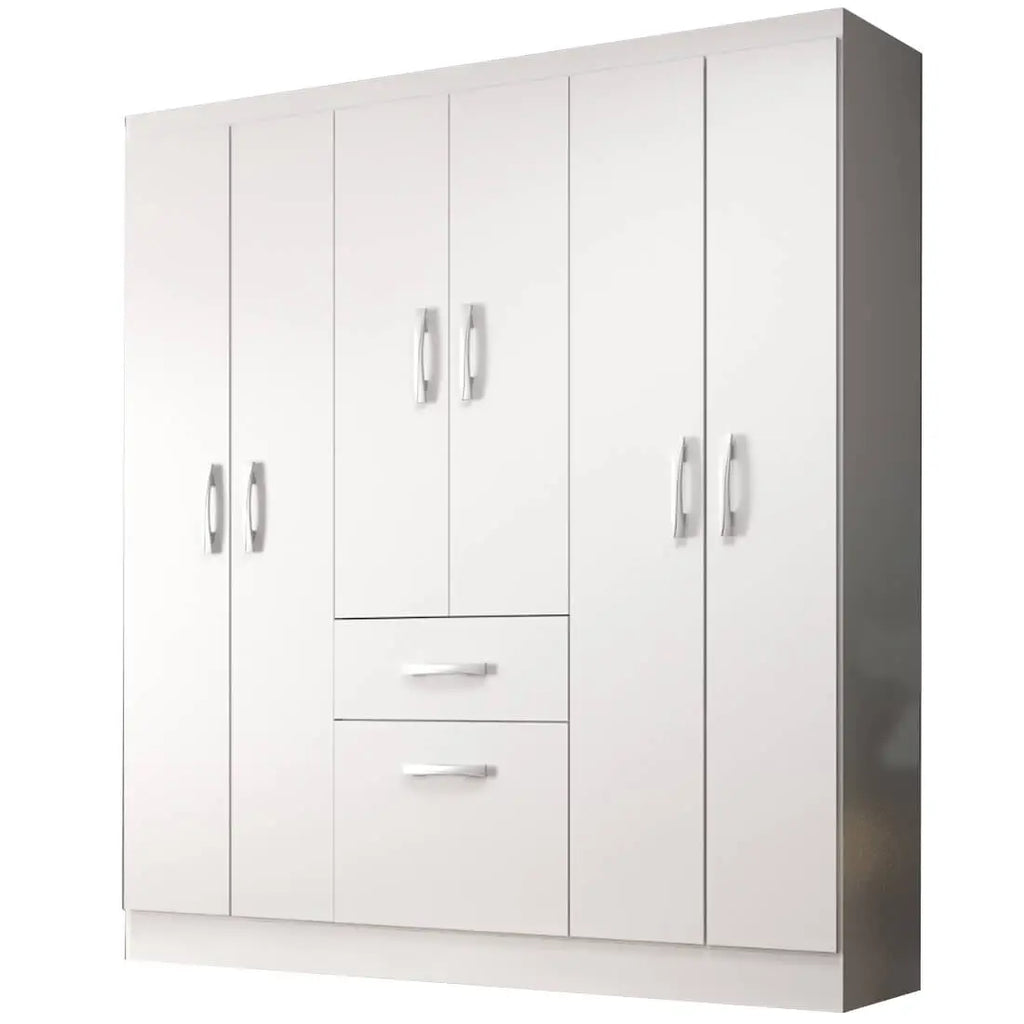 Guarda Roupa New Marbella Casal 7 Portas 1 Gaveta Evidencia BRANCO