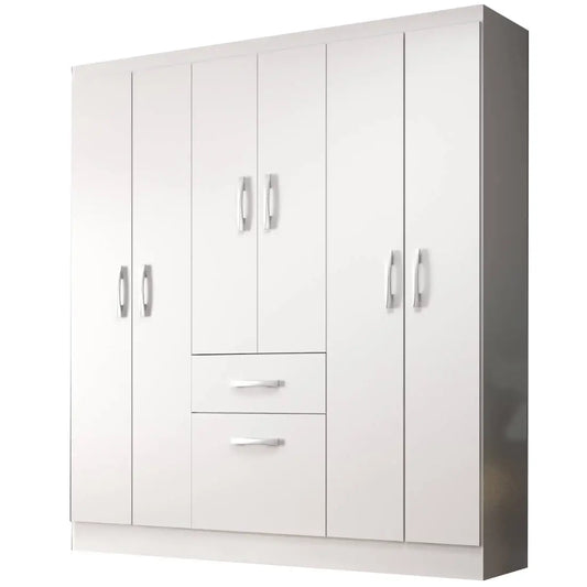 Guarda Roupa New Marbella Casal 7 Portas 1 Gaveta Evidencia BRANCO