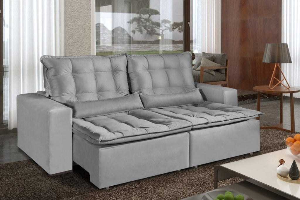 Sofá Maricá Plus Assento Retrátil e Reclinável 2.10 - Móveis furniture