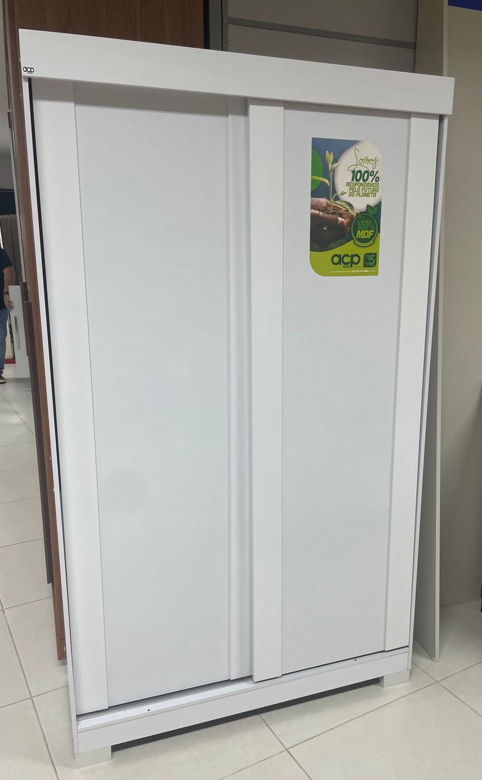 Guarda-Roupa 2 Portas Samira 1,098 m Branco/Azul/Lilás/Rosa Flex – ACP MÓVEIS - Móveis furniture