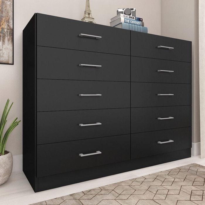 CÔMODA 10 GAVETAS CARIBE – PRETO FELLICCI - Móveis furniture