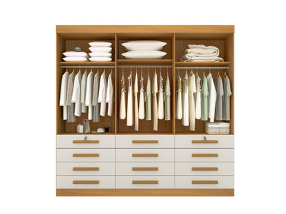 Guarda-Roupa Mônaco 6 portas e 12 gavetas – Cinamomo/Off White