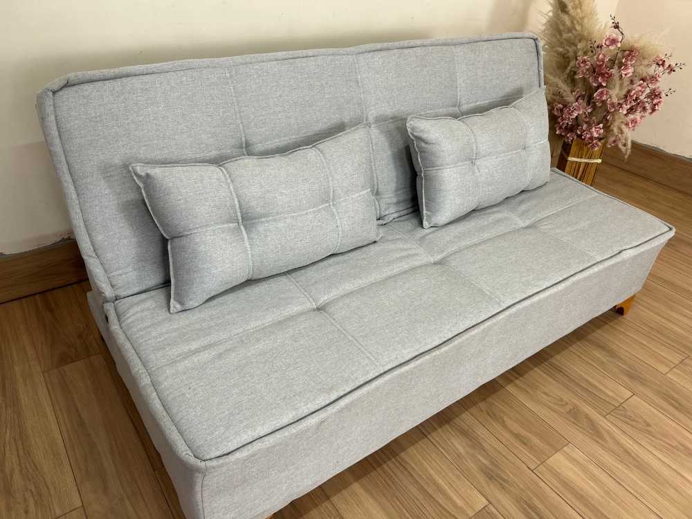 Sofá Cama Zayn 1.86m – Cinza Linho