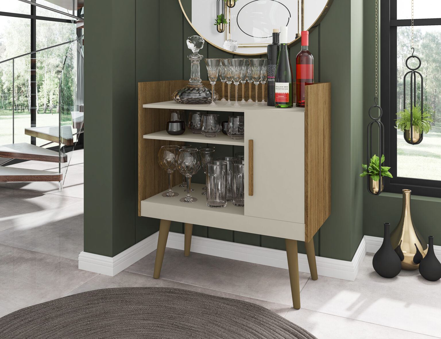 Aparador Café II Cinamono/Off White – BECHARA - Móveis furniture