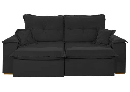 Sofá Atlanta 4 Lugares Retrátil e Reclinável 230cm Tecido Veludo União - Móveis furniture