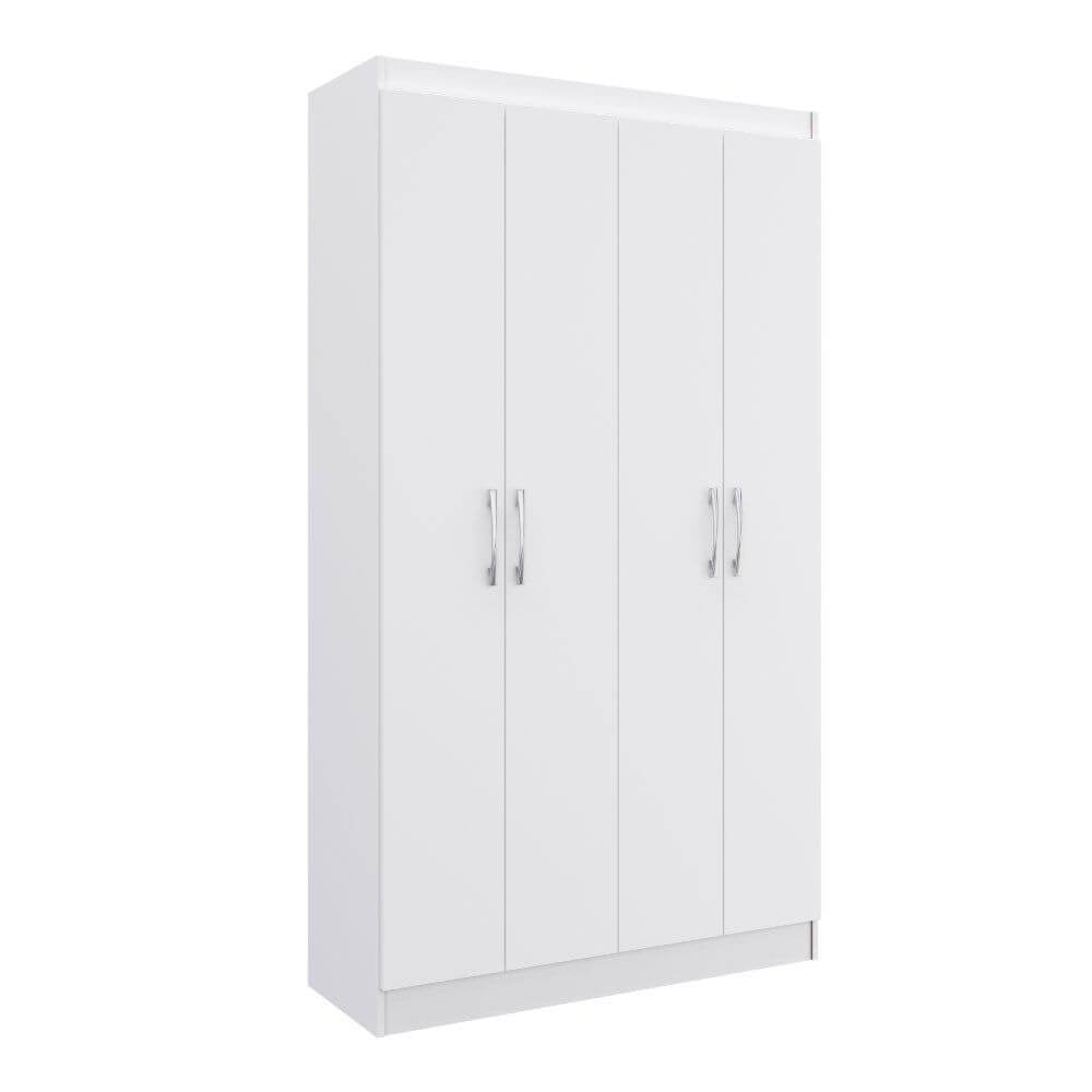 Armário Multiuso 4 Portas 8 Prateleiras Milão Espresso Móveis Branco - Móveis furniture