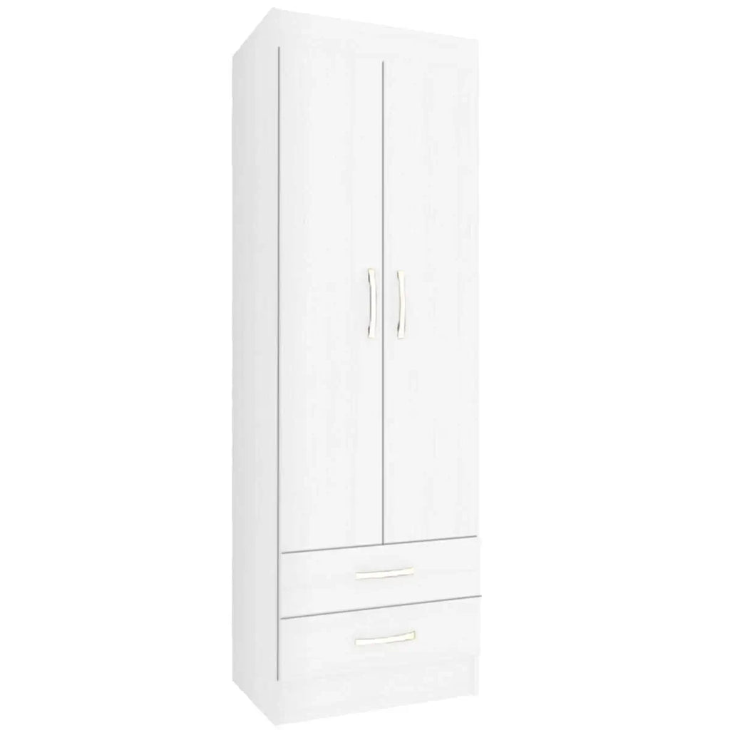 Guarda Roupa Atalaia 2 Portas 2 Gavetas Solteiro Evidencia BRANCO