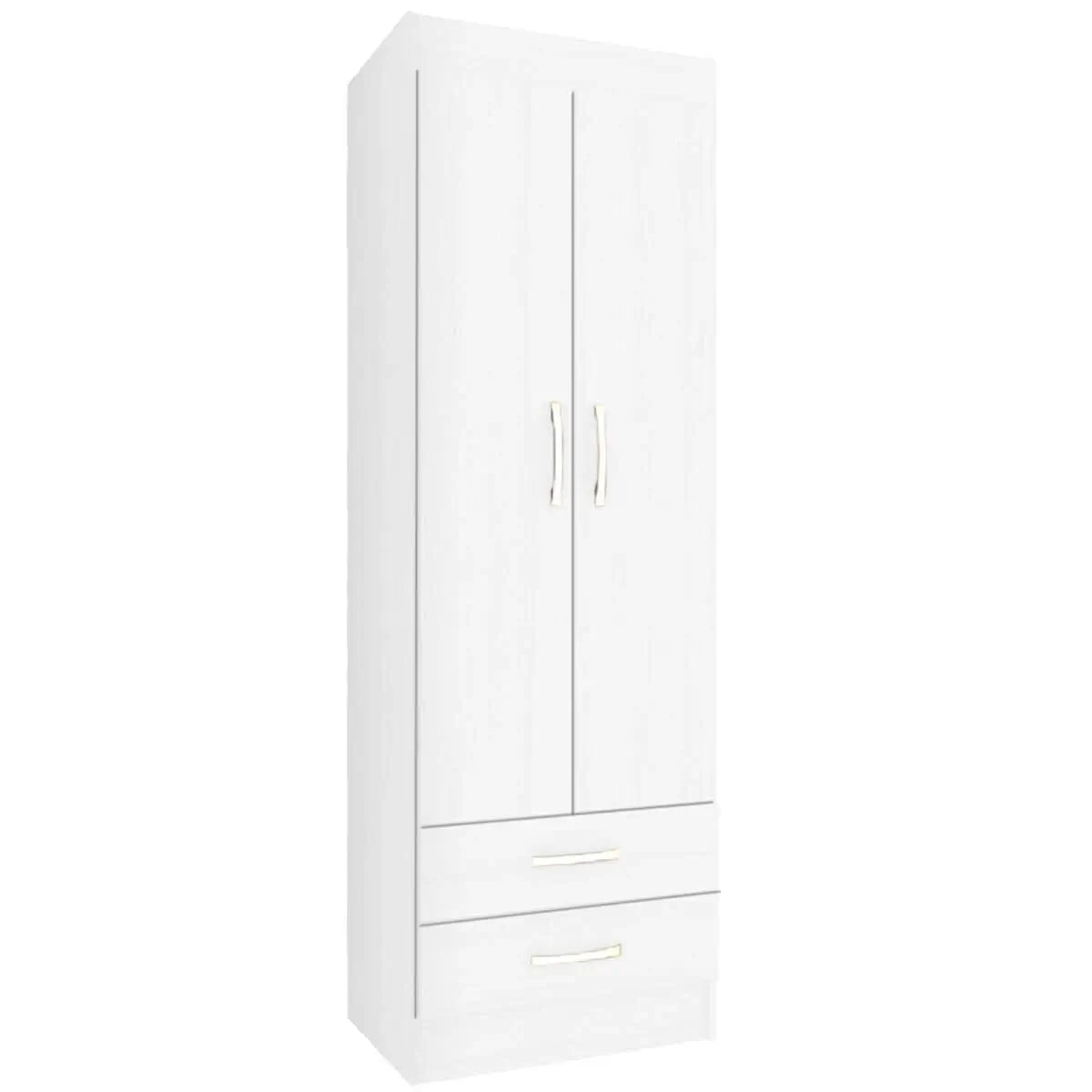 Guarda Roupa Atalaia 2 Portas 2 Gavetas Solteiro Evidencia BRANCO