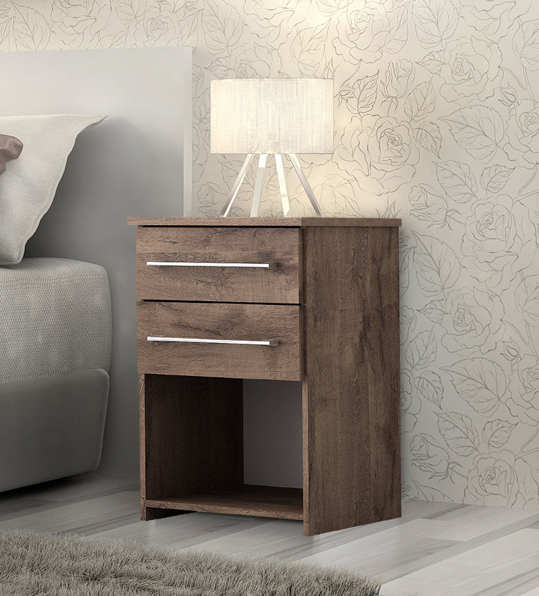 Criado Bruna 2G1N Chocolate Quarta Divisao - Móveis furniture