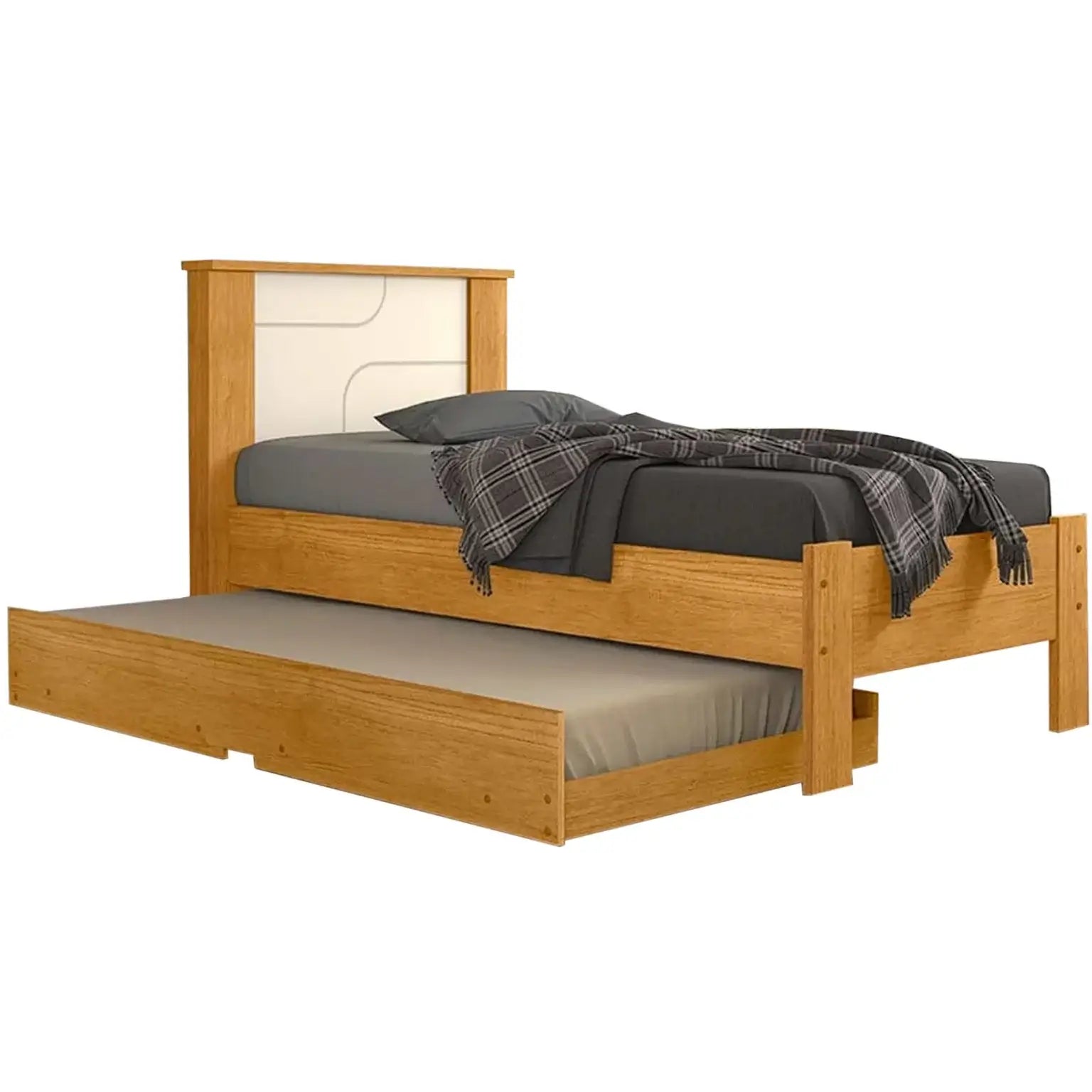 Cama Perola COM Cama Auxiliar Solteiro Conquista CINAMOMO OFF