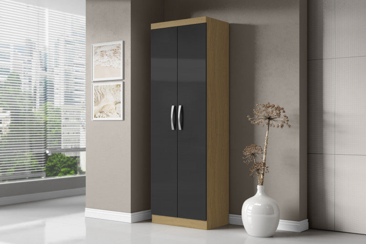 Armario Multiuso New 2P Atacama.Grafite Aramoveis - Móveis furniture