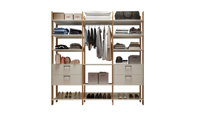 Closet 3 Torres TW404 2,175 m Off White/Freijó – - Móveis furniture
