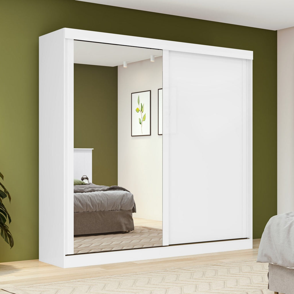 Guarda-Roupa 2 Portas Zeine 1,80 m Branco – LOPAS
