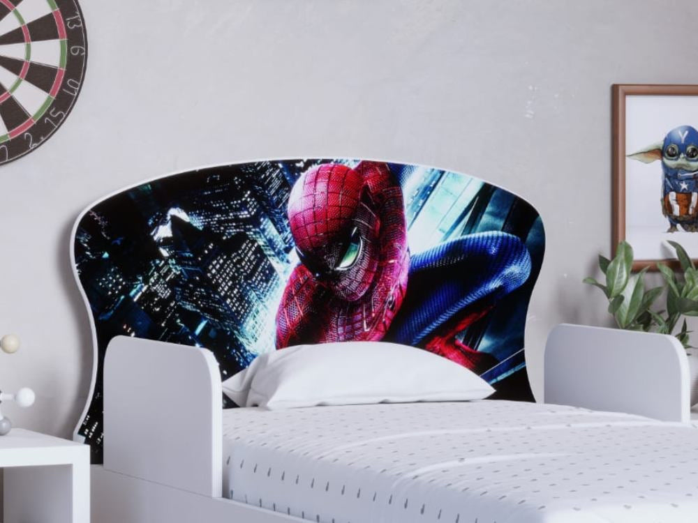 Cama Juvenil Adesivada – Tema Homem Aranha - Móveis furniture
