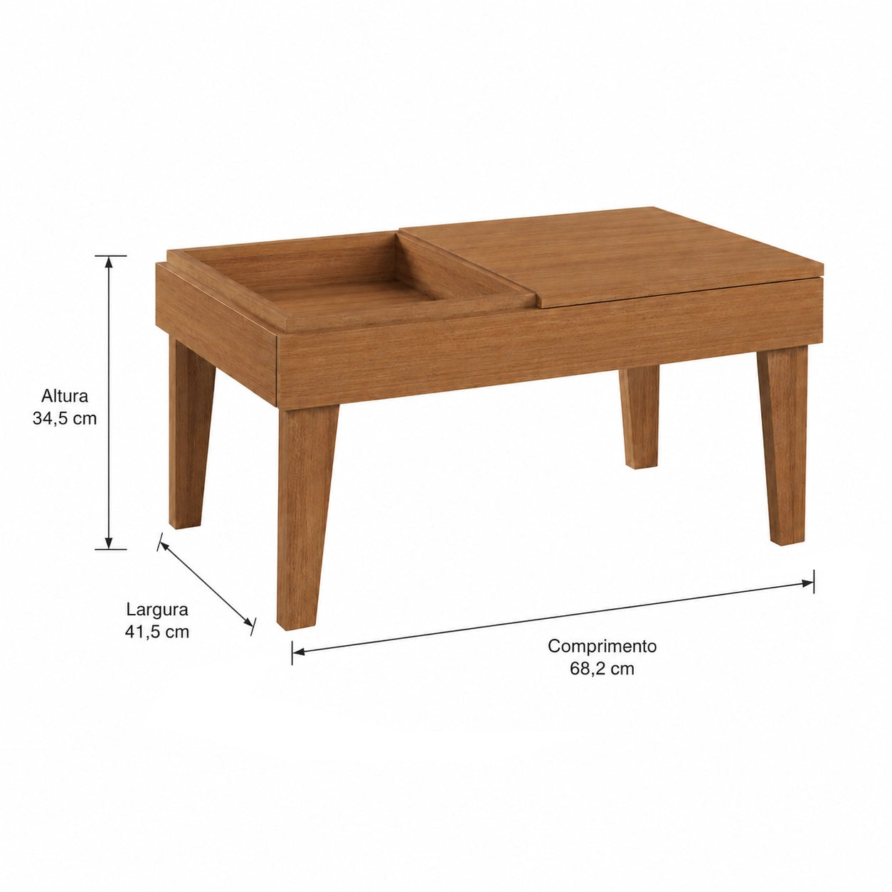 Mesa de Centro Ivana Retangular Grappa