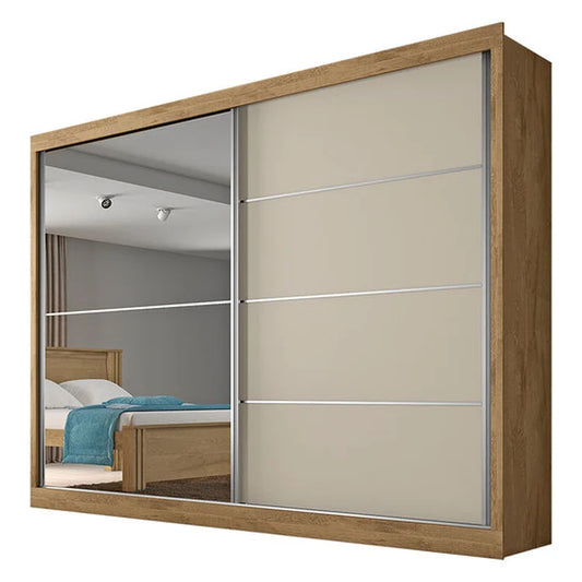 Guarda Roupa Verona Casal com Espelho 2 Portas 4 Gavetas Europa off
