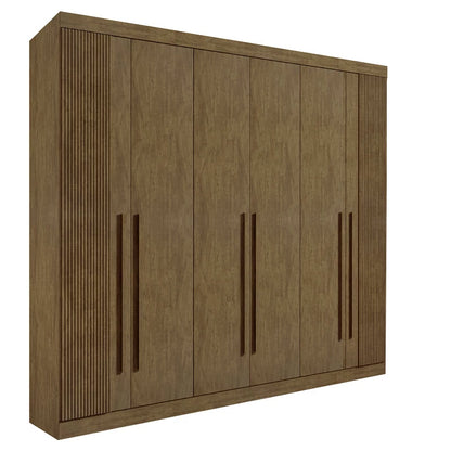 Roupeiro 6 Portas Da Vinci Plus 100% MDF Ypê Ripado - D doro - Móveis furniture