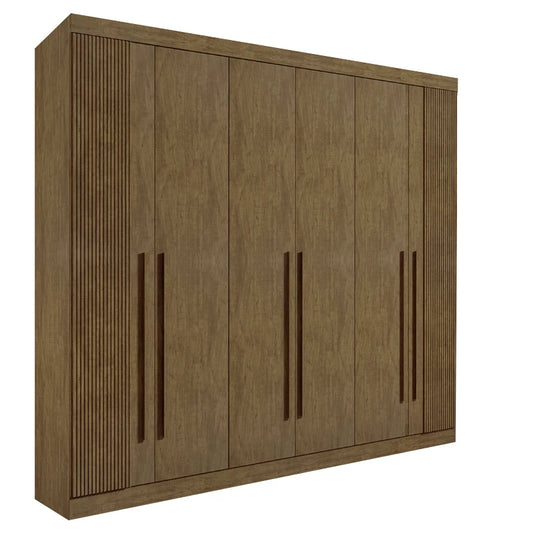 Roupeiro 6 Portas Da Vinci Plus 100% MDF Ypê Ripado - D doro - Móveis furniture