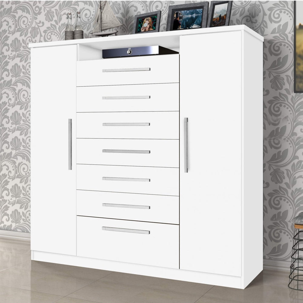 Comoda Roupeiro Mega 2P7G1N Branco J A Mov - Móveis furniture