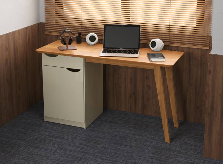 Escrivaninha Prism 1P1G Off White.Cinamomo Patrimar