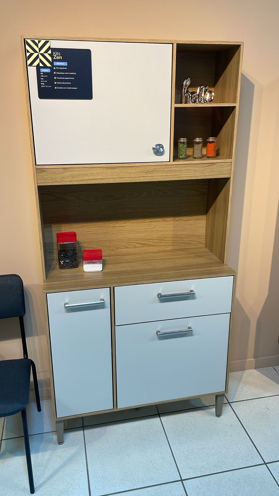 Kit Cozinha Zen 0,90 m Freijó/Soft – KIT’S PARANÁ