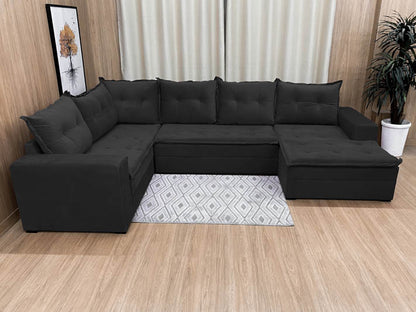 Sofá Canto Preto Leblon - Móveis furniture