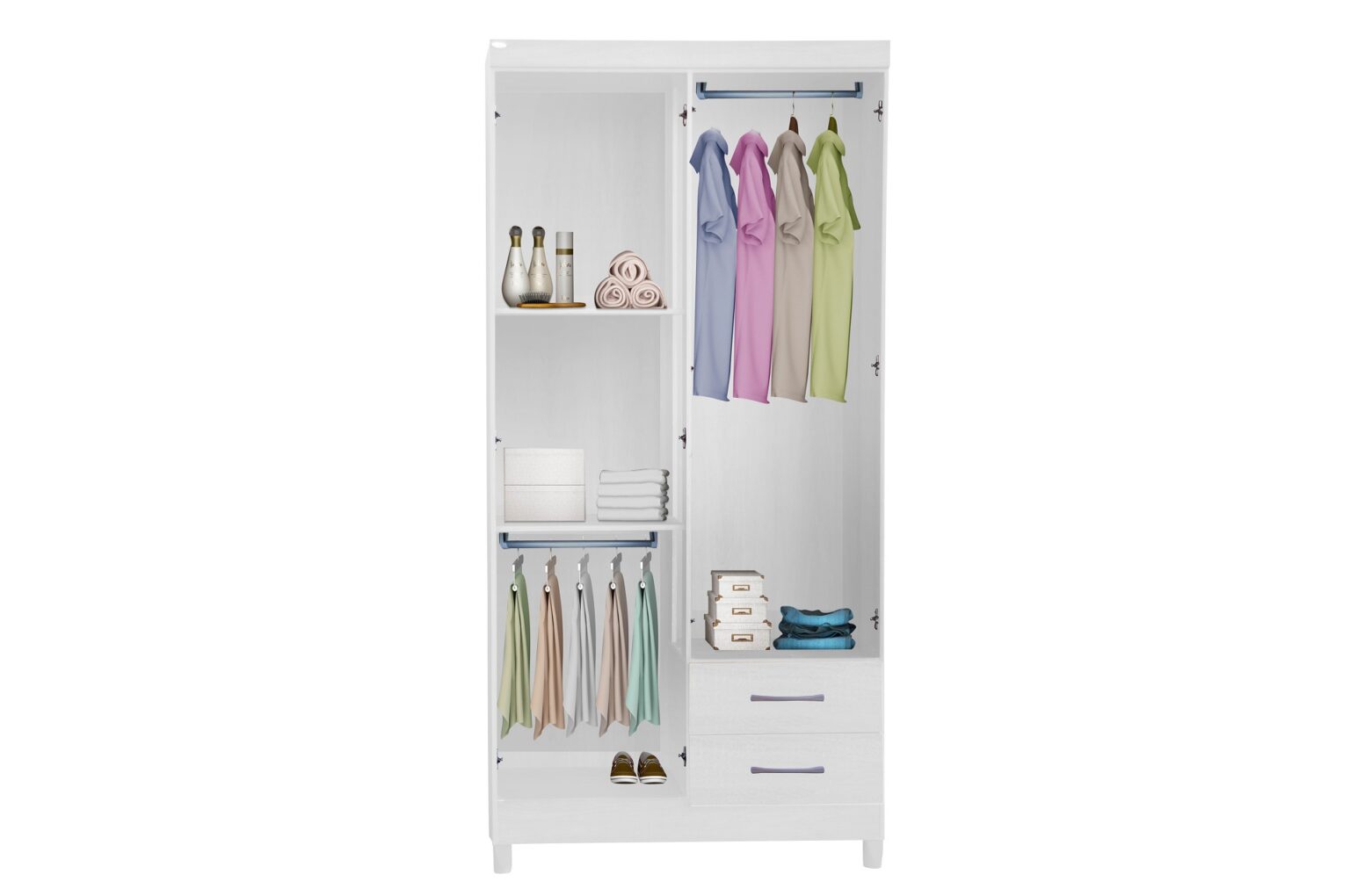 Guarda-Roupa 4 Portas Madri Branco – RUD RACK - Móveis furniture