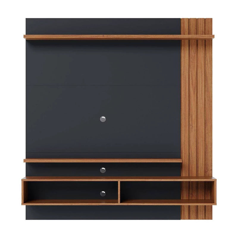 Home Suspenso Juriti Larg. 1.50m para TV até 65 Polegadas Noce Milano/Preto Colibri - Móveis furniture