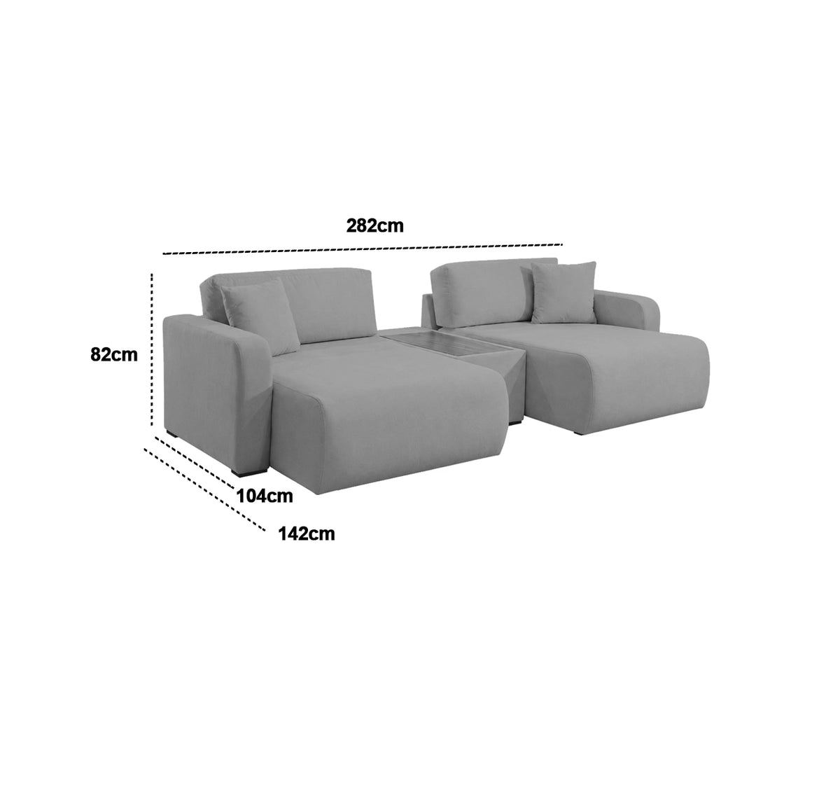 Sofá Modular Valence em Veludo 3 Peças 5 Lugares Retrátil e Reclinável Innove