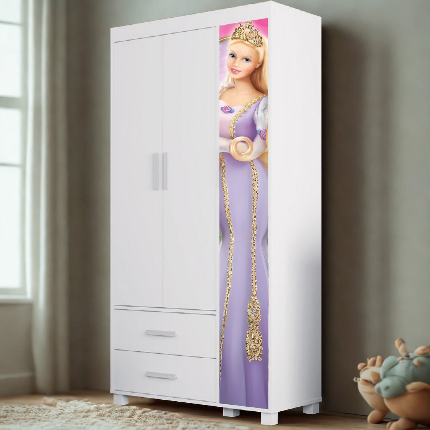 Guarda-Roupa 4 Portas Lívia 0,89 m (Menina) Barbie 404189 – MADEC/VJ MÓVEIS