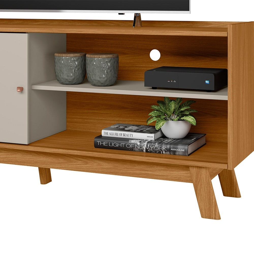 Rack até 65″ Aurum Nature/Off White – LINEA BRASIL