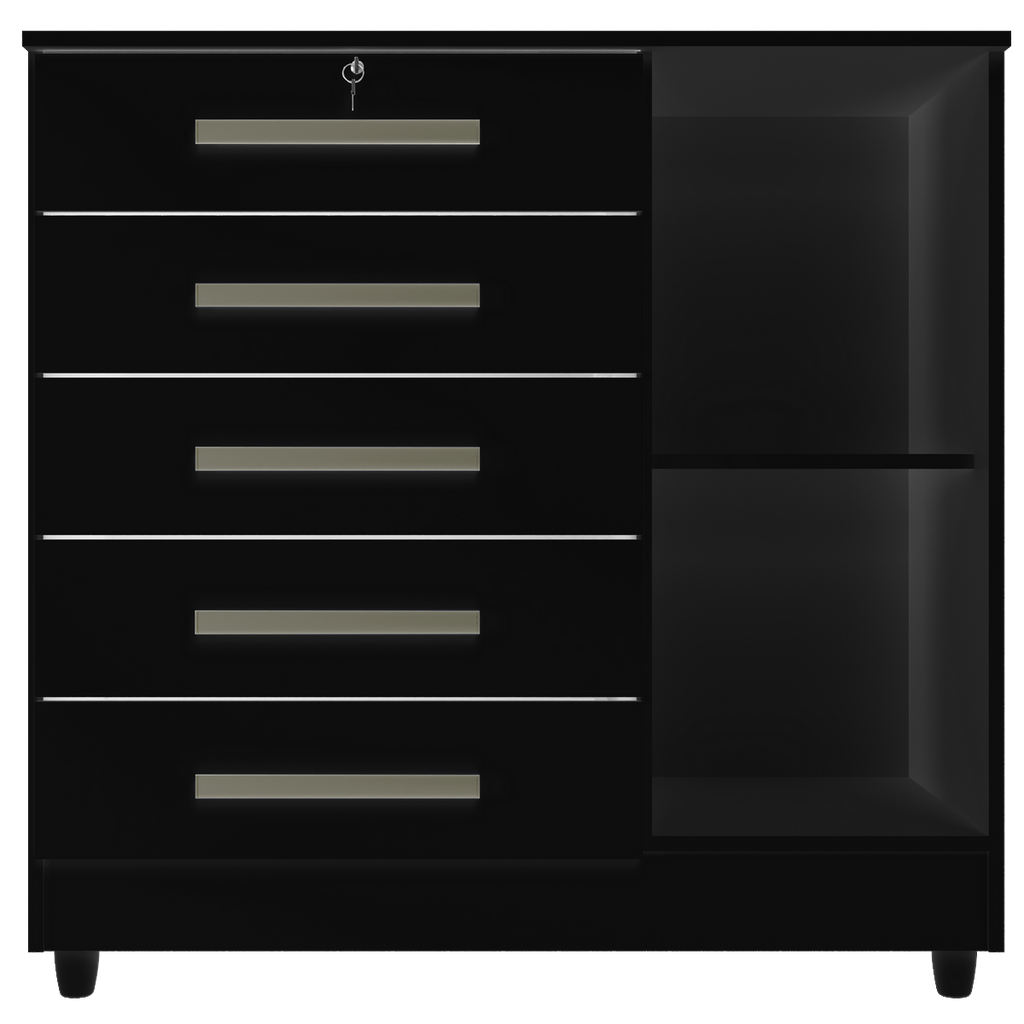 Cômoda com Sapateira Vitória Preto – RUD RACK