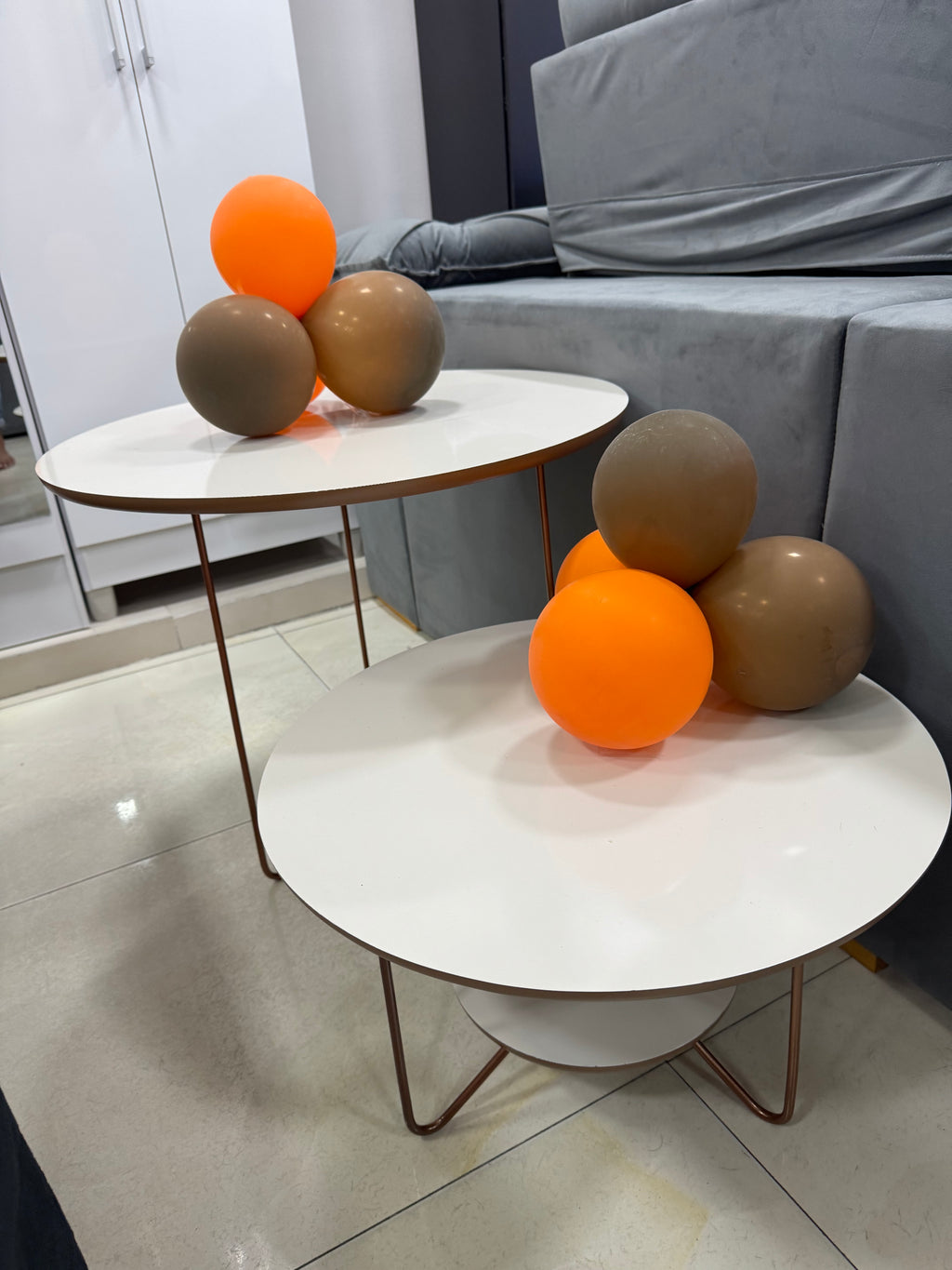 Conjunto Liz Mesa de Centro e Lateral EJ freijó off