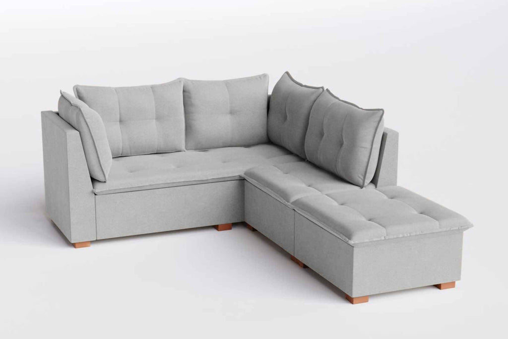 SOFA CANTO JAGUAR LINHO CINZA/2005 – D’VITRINE
