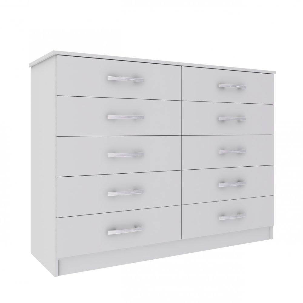 Cômoda Austin 10 Gavetas Evidência/Branca - Móveis furniture