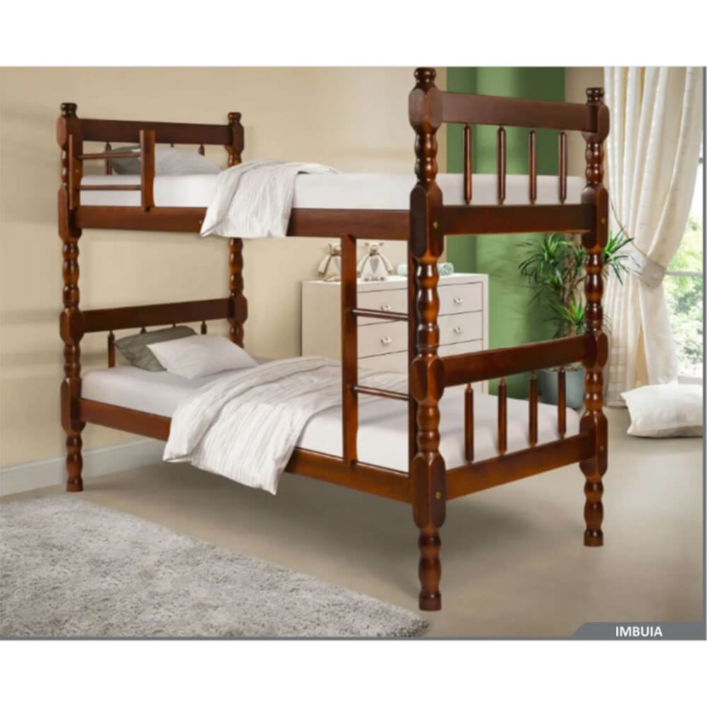 Beliche Milão Torneada para Colchão 188×78 Imbuia - Móveis furniture