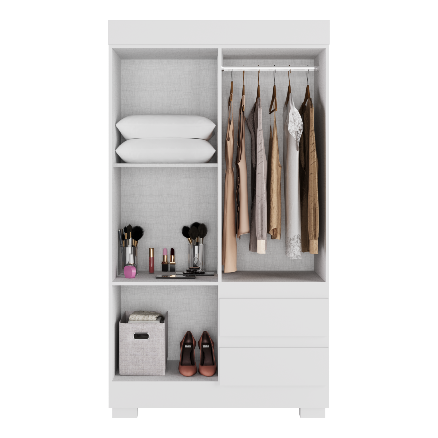 Guarda-Roupa 4 Portas Maya 0,998 m Branco – ACP MÓVEIS - Móveis furniture