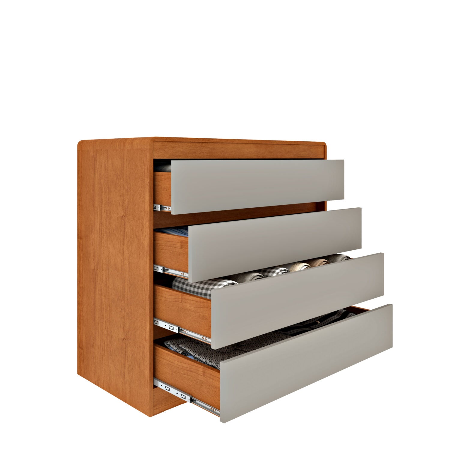 Cômoda 4 Gavetas Espanha Cinamomo/Off White – TCIL