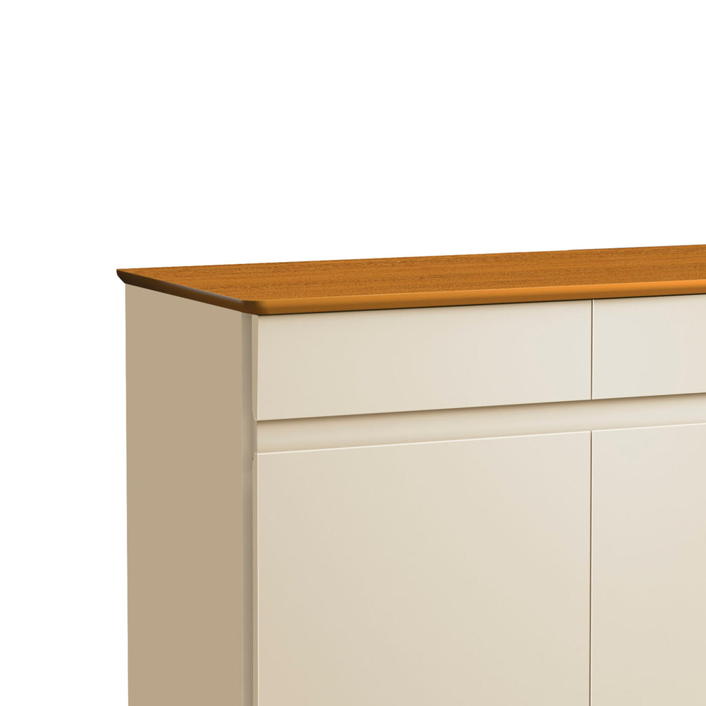 Buffet Magnum 90cm 2 Portas 2 Gavetas EDN Off White Cedro - Móveis furniture